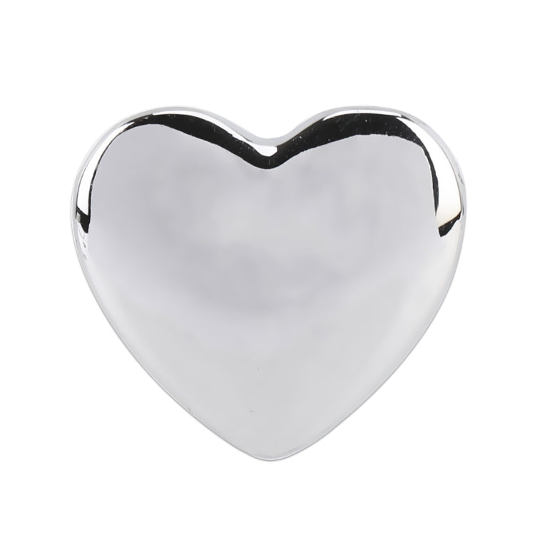 Heart Shape Car Metal Body Decorative Sticker, Heart Shape (Silver), Heart Shape (Red)
