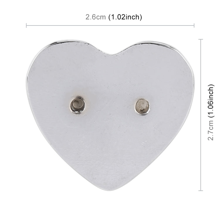 Heart Shape Car Metal Body Decorative Sticker, Heart Shape (Silver), Heart Shape (Red)