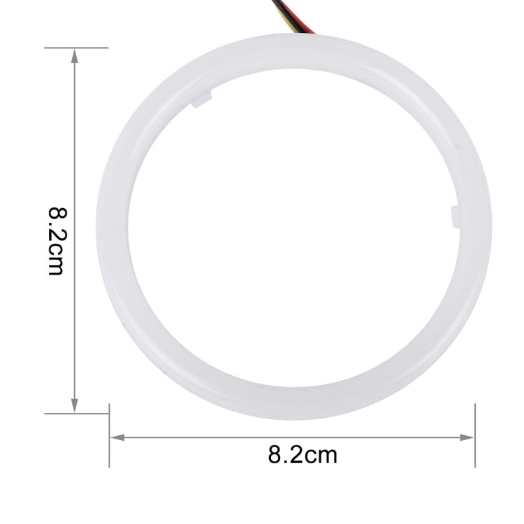 2 PCS 2.5inch 3W White Light + Yellow Light Car Angel Eyes Light, DC 12V Cable Length: 50cm