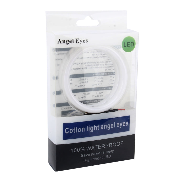 2 PCS 2.5inch 3W White Light + Yellow Light Car Angel Eyes Light, DC 12V Cable Length: 50cm