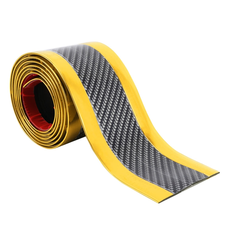 Universal Electroplate Carbon Fibre Car Door Threshold Decoration Strip Decorative Sticker, Size : 5CM x 2M
