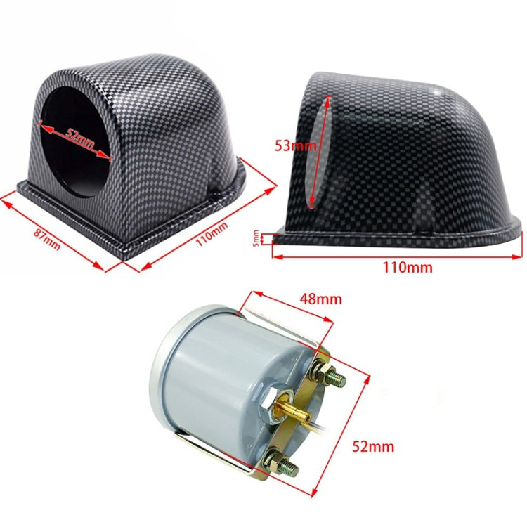 52mm 12V Universal Car Modified LED White Light Turbo Boost Gauge