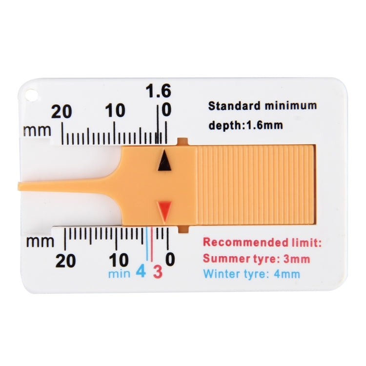 2pcs 0-20mm Plastic Tread Plan Refinding Rounds Refinding Outcome Exists Tread Tablets Plastic Tire Tread Depth Gauge