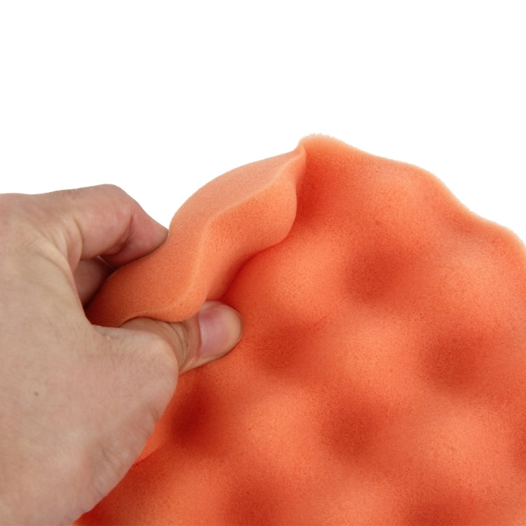 2 PCS Car Wax Sponge Round and Wavy Shape Sponge High-density Waxing Sponge，Size:15 x 15cm