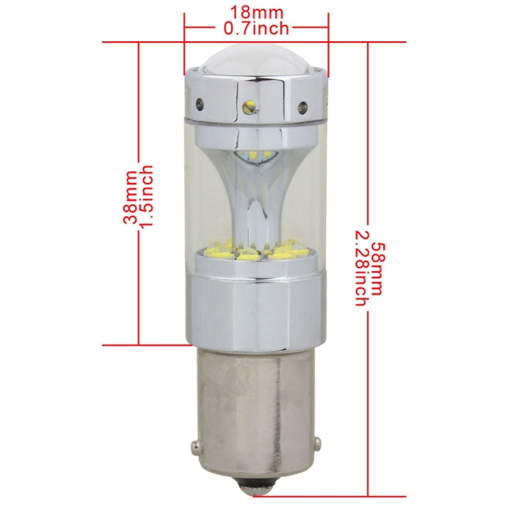 2 PCS 1156 60W 1200 LM 6000K Car Auto Brake Lights Turn Light Backup Light with 12 CREE XB-D Lamps, DC 12V