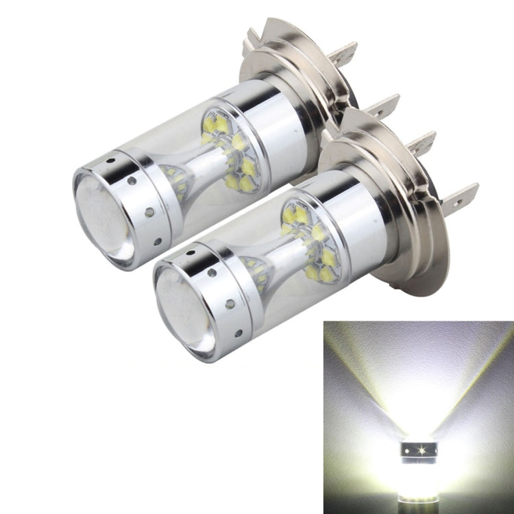2 PCS H7 60W 1200 LM 6000K Car Fog Lights with 12 CREE XB-D LED Lamps, DC 12V