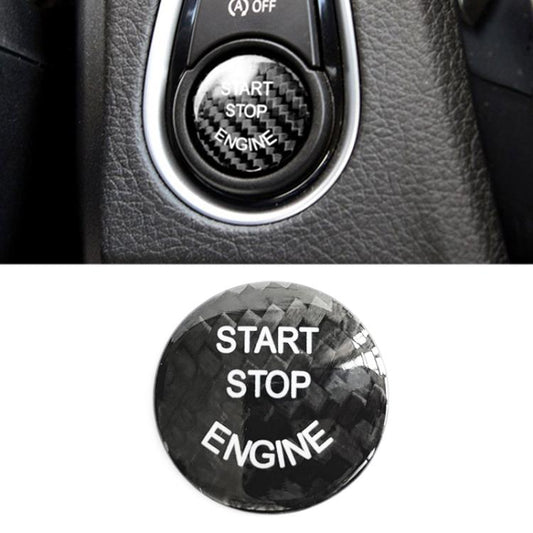 Car Carbon Fiber Engine Start Button Decoration Cover Trim Black for BMW F Chassis