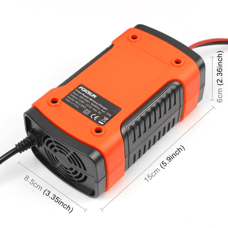 12V 6A Intelligent Universal Battery Charger for Car Motorcycle, Length: 55cm, UK Plug