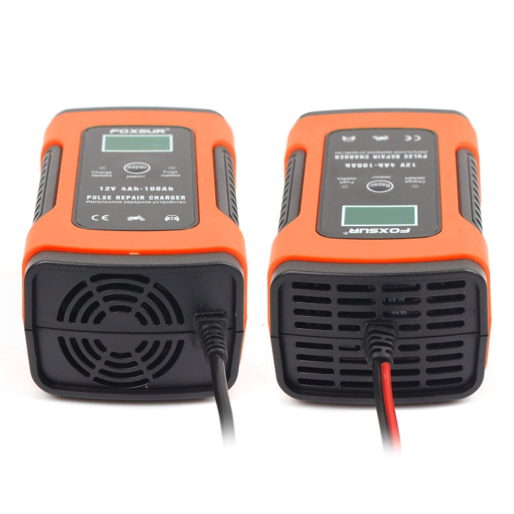 12V 6A Intelligent Universal Battery Charger for Car Motorcycle, Length: 55cm, UK Plug