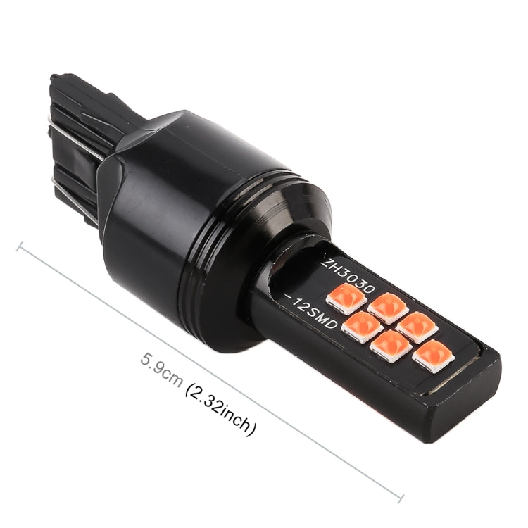 2 PCS 7443 DC9-16V / 3.5W Car Auto Brake Lights 12LEDs SMD-ZH3030 Lamps, with Constant Current