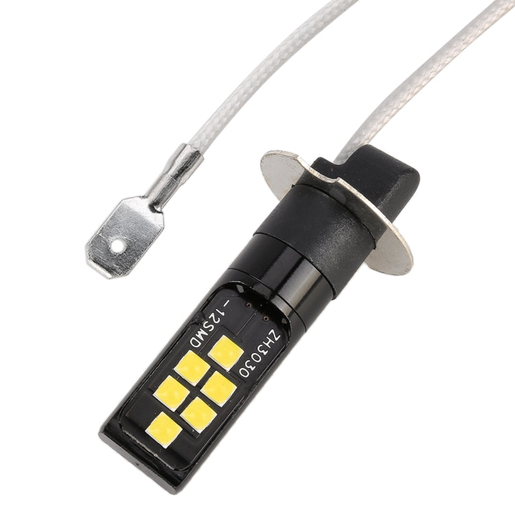 2 PCS H3 DC9-16V / 3.5W / 6000K / 320LM Car Auto Fog Light 12LEDs SMD-ZH3030 Lamps, with Constant Current