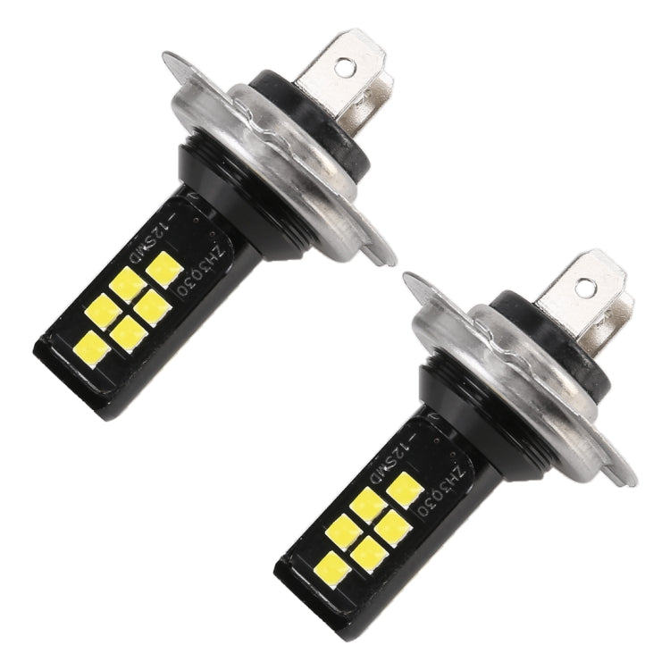 2 PCS H7 DC9-16V / 3.5W / 6000K / 320LM Car Auto Fog Light 12LEDs SMD-ZH3030 Lamps, with Constant Current