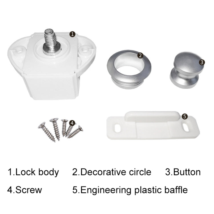 Press Type Drawer Cabinet Catch Latch Release Cupboard Door Stop Drawer Cabinet Locker for RV / Yacht / Furniture