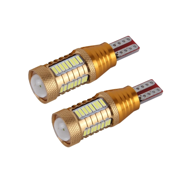 2 PCS  T15-4014-32SMD + 1CREE  5W 650LM White Light LED Decode Car Clearance Lights Lamp, DC12V（Gold）