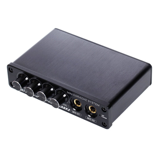 A933 Mini Karaoke Machine System Sound Mixer Amplifier for PC / TV / Mobile Phones, Support RCA in / 2 Channel Mic in