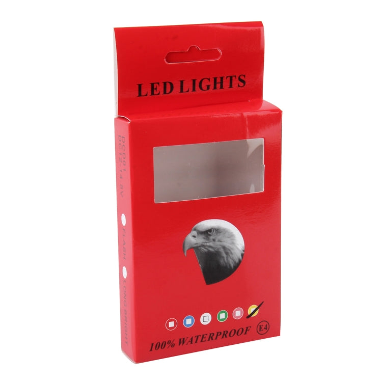 2 PCS 12V 3W  Blue Light Eagle Eyes LED Strobe Light For Motorcycle ，Wire Length: 90cm