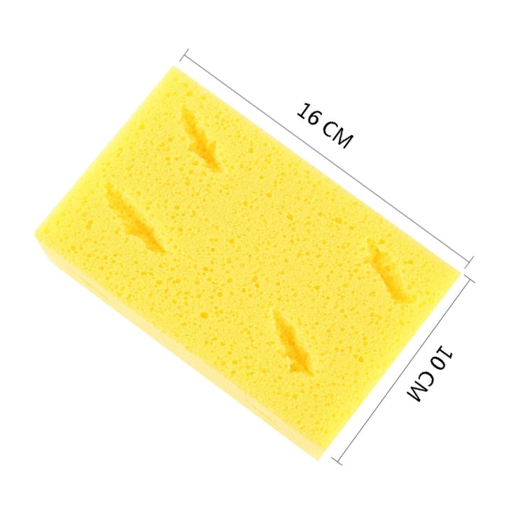 Car Care Wear-resistant Brown Soft Sponge Car Wash Cleaning Pad(Yellow)