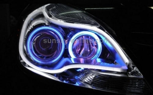 2 PCS 12V Car Daytime Running Lights Soft Article Lamp, Blue Light, Length: 30cm