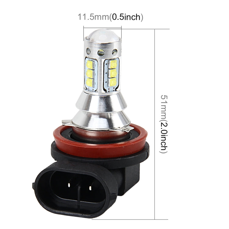H11 50W 500 LM 6000K Car Fog Light with 16 CREE Lamps, DC 12V-24V