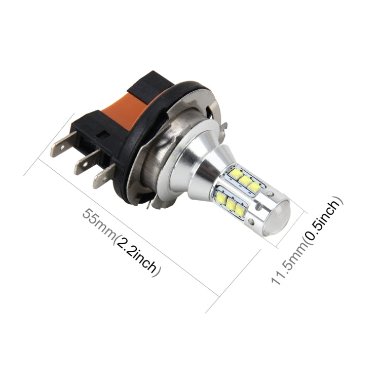 2 PCS H15 50W 500 LM 6000K Car Fog Light with 16 CREE Lamps, DC 12V-24V