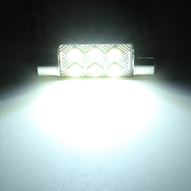 2 PCS 39mm DC12V / 1.5W / 6000K / 110LM 8LEDs SMD-3030 Car Reading Lamp Dome Light, with Decoder