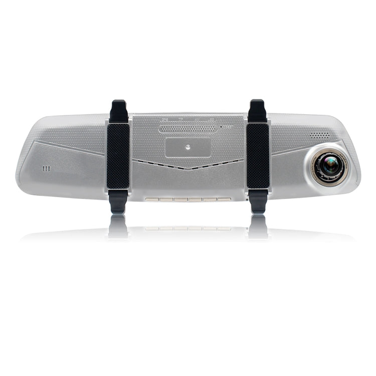 V100 7 inch LCD Touch Screen Rear View Mirror Car Recorder with Separate Camera, 170 Degree Wide Angle Viewing, Support Night Vision / Loop Video / Motion Detection / G-Sensor / TF Card