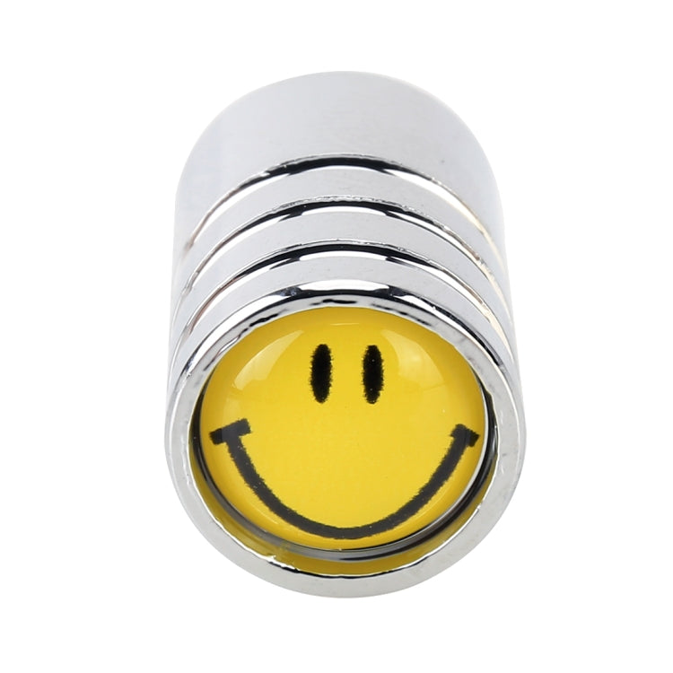 4 PCS Smile Pattern Gas Cap Mouthpiece Cover Gas Cap Tire Cap Car Motor Bicycle Tire Valve Caps