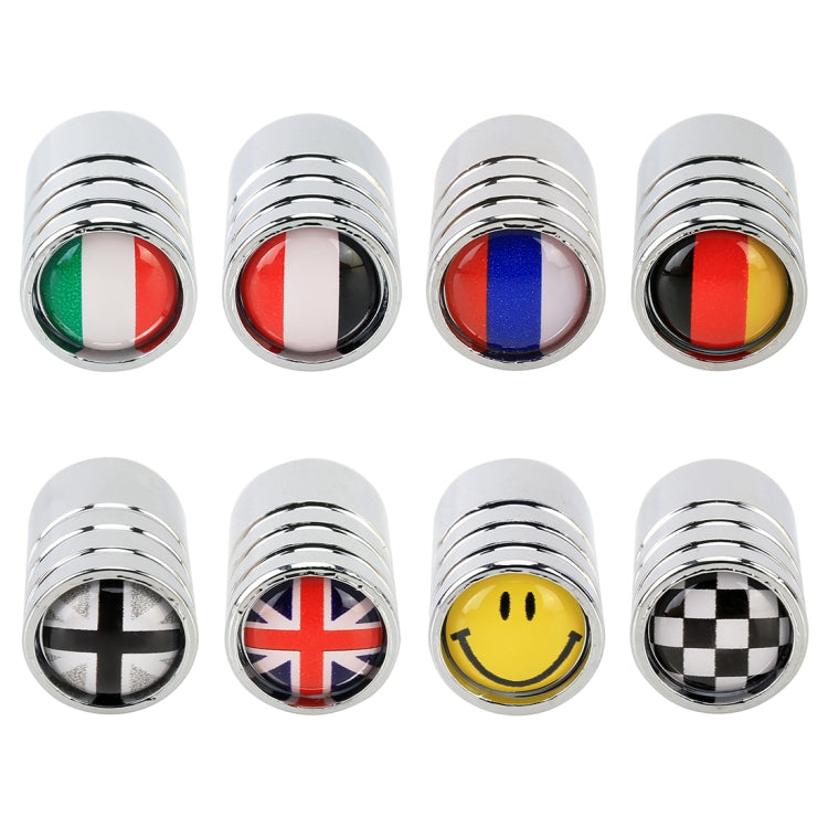 4 PCS Smile Pattern Gas Cap Mouthpiece Cover Gas Cap Tire Cap Car Motor Bicycle Tire Valve Caps
