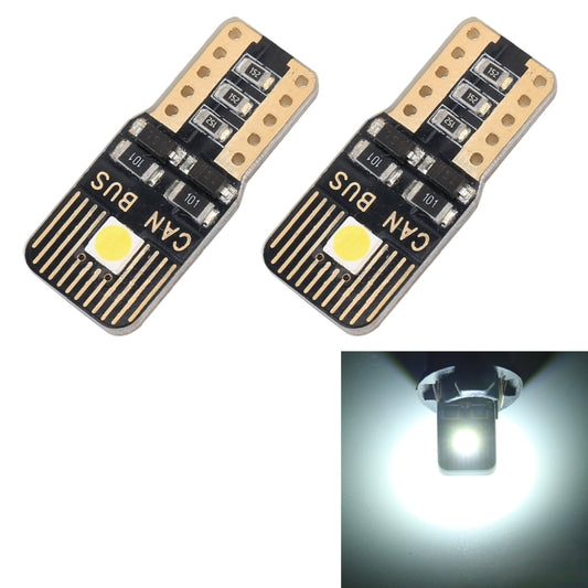 2 PCS T10 / W5W / 168 / 194 DC12V / 1.3W / 6000K / 110LM 2LEDs SMD-3030 Car Clearance Light, with Decoder