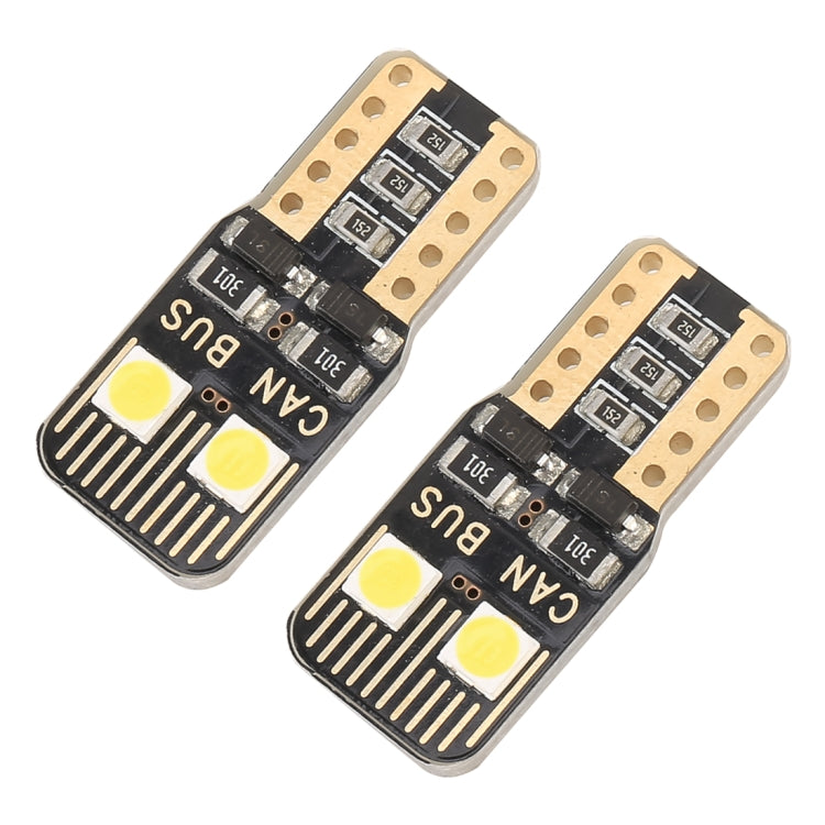 2 PCS T10 / W5W / 168 / 194 DC12V / 1.6W / 6000K / 130LM 4LEDs SMD-3030 Car Clearance Light, with Decoder