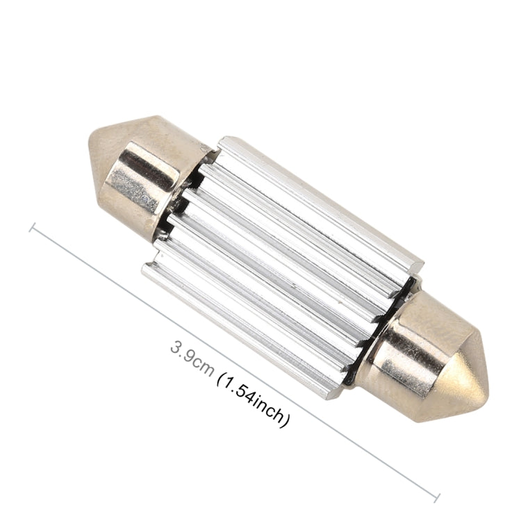 10 PCS 39mm DC12V / 1.7W / 7000K / 70LM 3LEDs SMD-5050 Car Reading Lamp