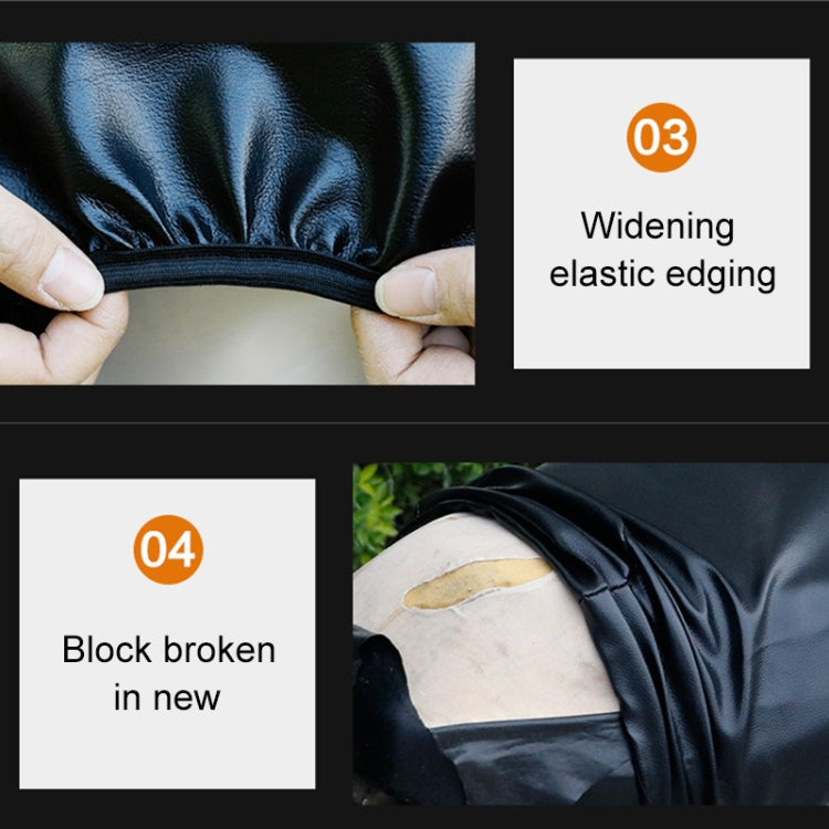 Waterproof Motorcycle Black Leather Seat Cover Prevent Bask In Seat Scooter Cushion Protect, Size: L, Length: 55-60cm; Width: 25-35cm