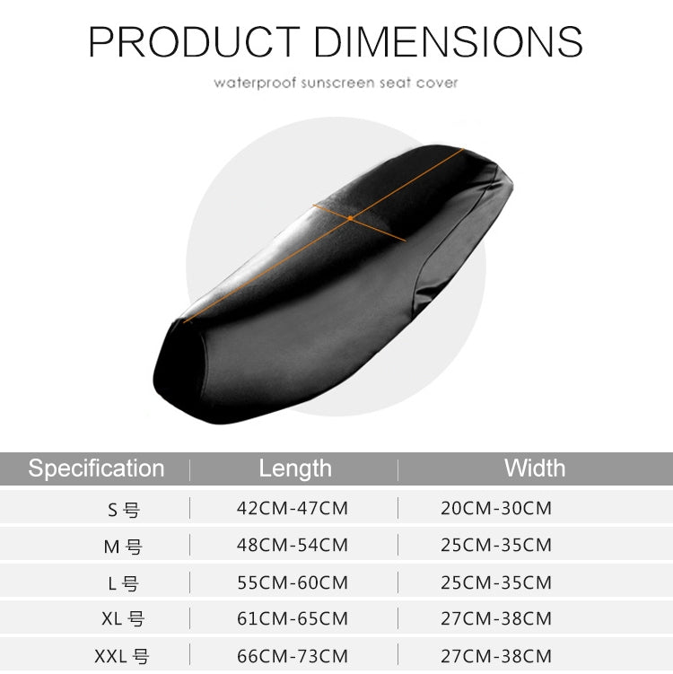 Waterproof Motorcycle Black Leather Seat Cover Prevent Bask In Seat Scooter Cushion Protect, Size: S, Length: 42-47cm; Width: 20-30cm, Length: 42-47cm; Width: 20-30cm