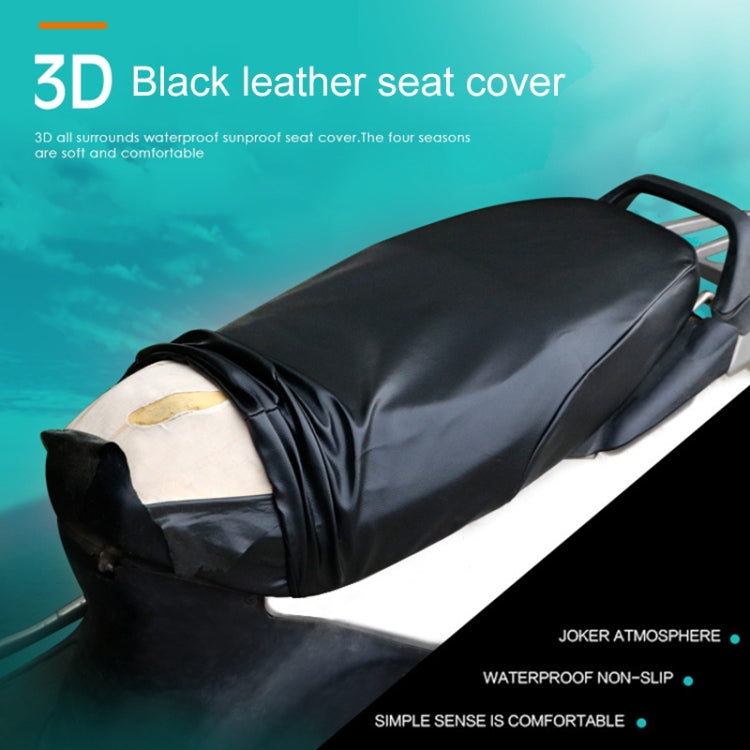 Waterproof Motorcycle Black Leather Seat Cover Prevent Bask In Seat Scooter Cushion Protect, Size: S, Length: 42-47cm; Width: 20-30cm, Length: 42-47cm; Width: 20-30cm