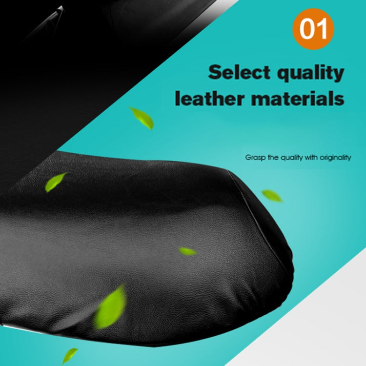 Waterproof Motorcycle Black Leather Seat Cover Prevent Bask In Seat Scooter Cushion Protect, Size: S, Length: 42-47cm; Width: 20-30cm, Length: 42-47cm; Width: 20-30cm