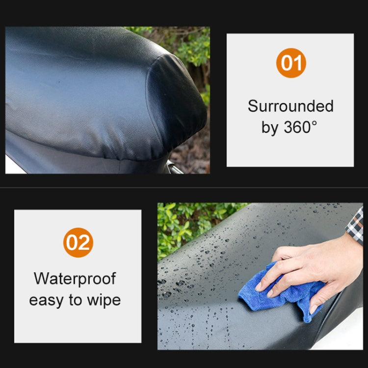 Waterproof Motorcycle Black Leather Seat Cover Prevent Bask In Seat Scooter Cushion Protect, Size: S, Length: 42-47cm; Width: 20-30cm, Length: 42-47cm; Width: 20-30cm