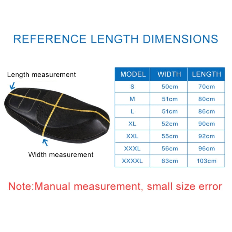 Motorcycle Breathable Sunscreen Double Layer 3D Honeycomb Small Hole Polyester Cushion Mesh, Size: XL, Length: 90cm; Width: 52cm