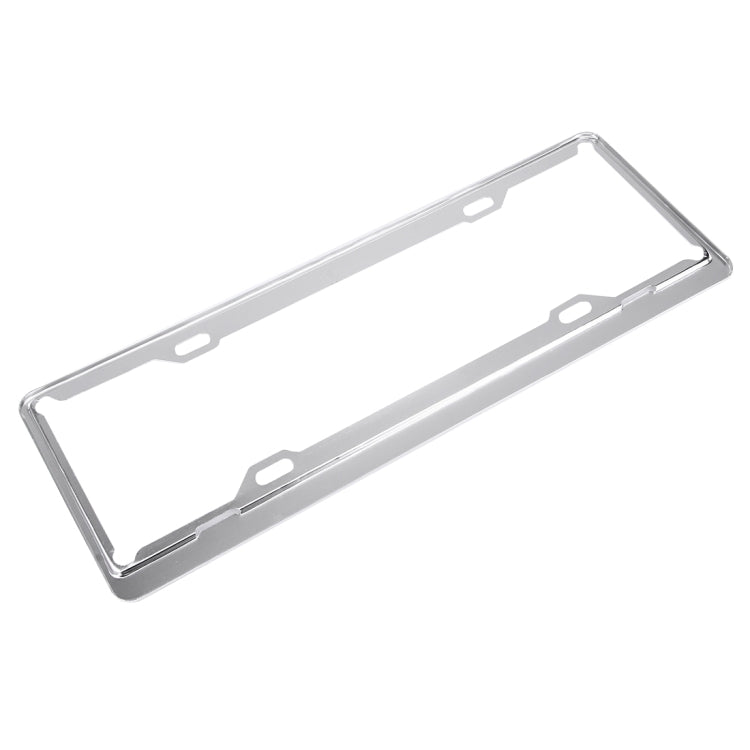 2 PCS Car License Plate Aerospace Aluminum Bracket Frame Holder Stand Mount(Silver)