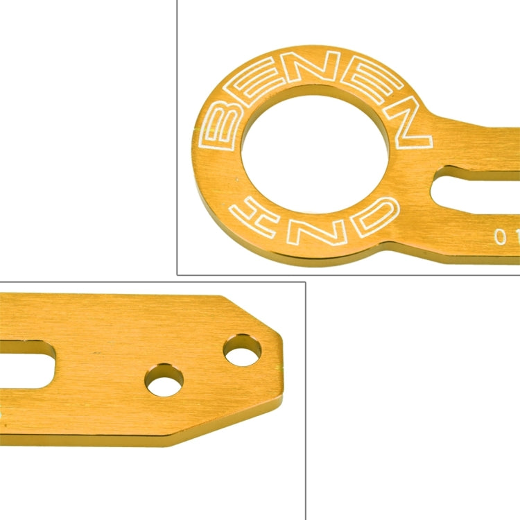 Benen Aluminum Alloy Rear Tow Towing Hook Trailer Ring for Universal Car Auto with Two Screw Holes