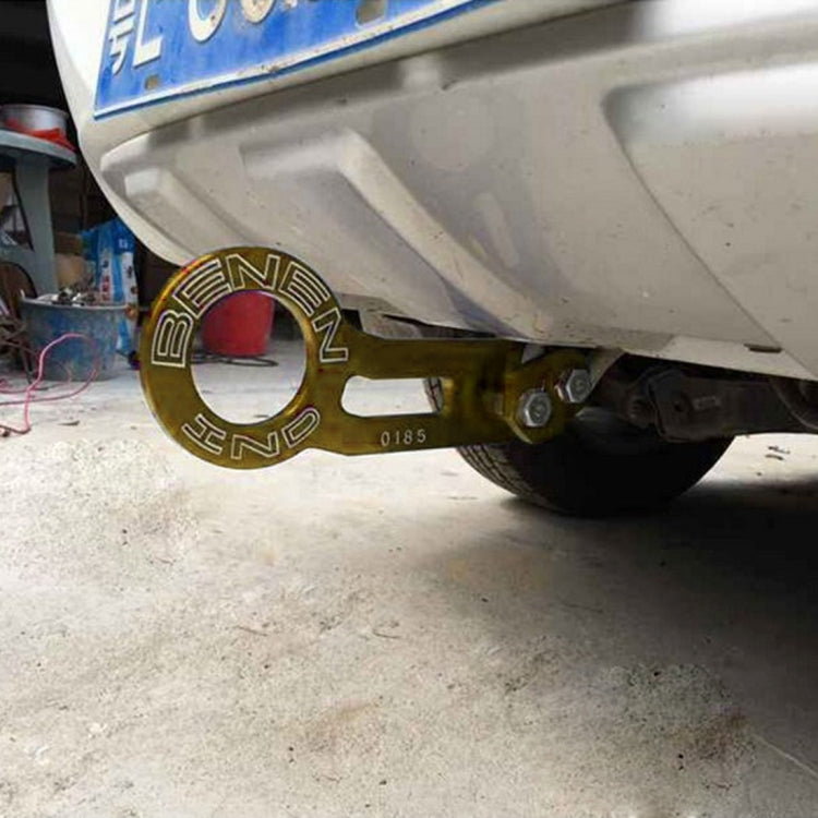 Benen Aluminum Alloy Rear Tow Towing Hook Trailer Ring for Universal Car Auto with Two Screw Holes