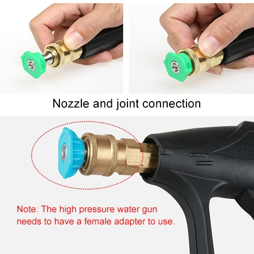 High Pressure Car Wash Gun Jet Nozzle Washer Accessories, Nozzle Angle: 0 Degree Big Hole, Pink