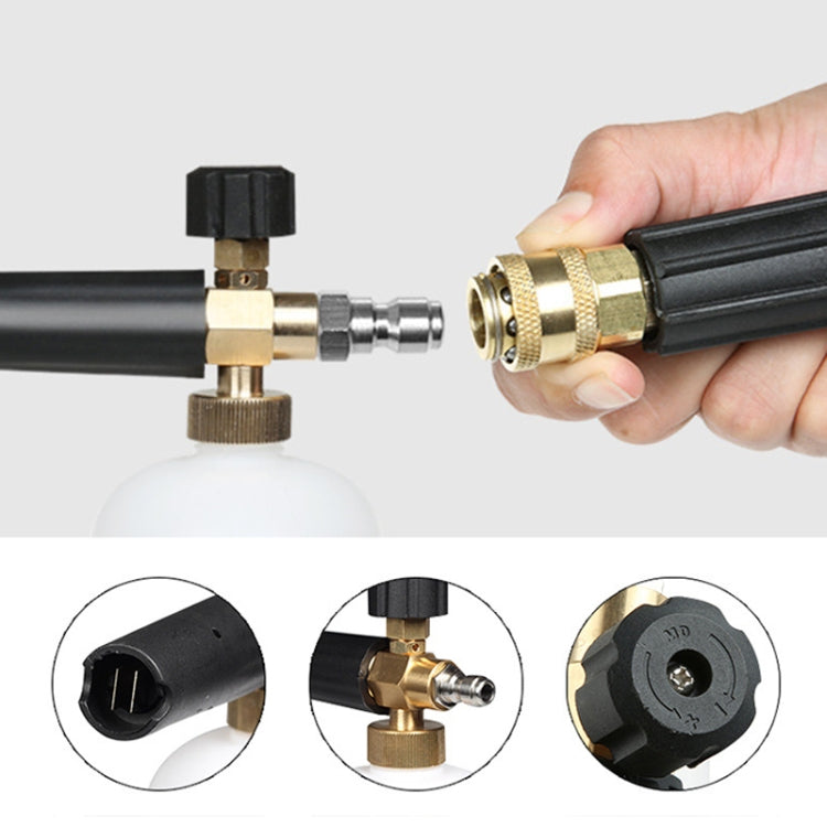 High Pressure Car Wash Foam Gun Soap Foamer Generator Water Sprayer Gun, Outer Wire: 22 x 1.5, Inner Hole: 15