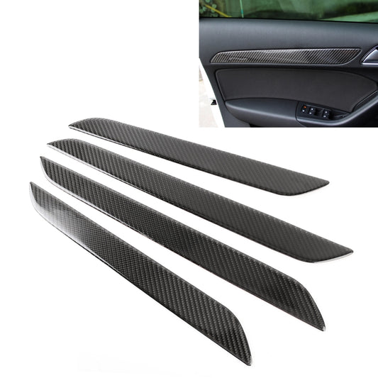 4 PCS Carbon Fibre Car Door Panel Decorative Sticker for Audi Q3 2013-2018