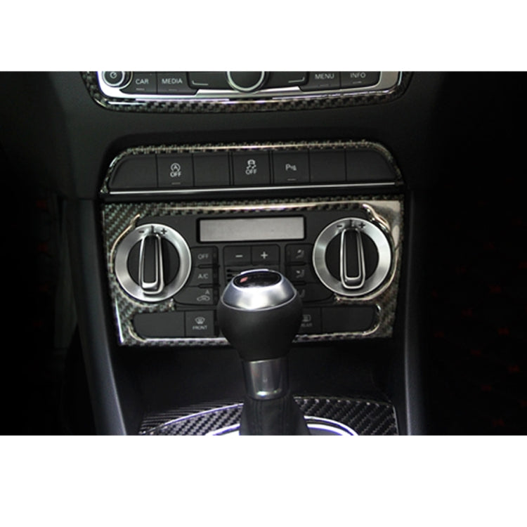 Carbon Fibre Car Air Conditioning Switch Panel Decorative Sticker for Audi Q3 2013-2018