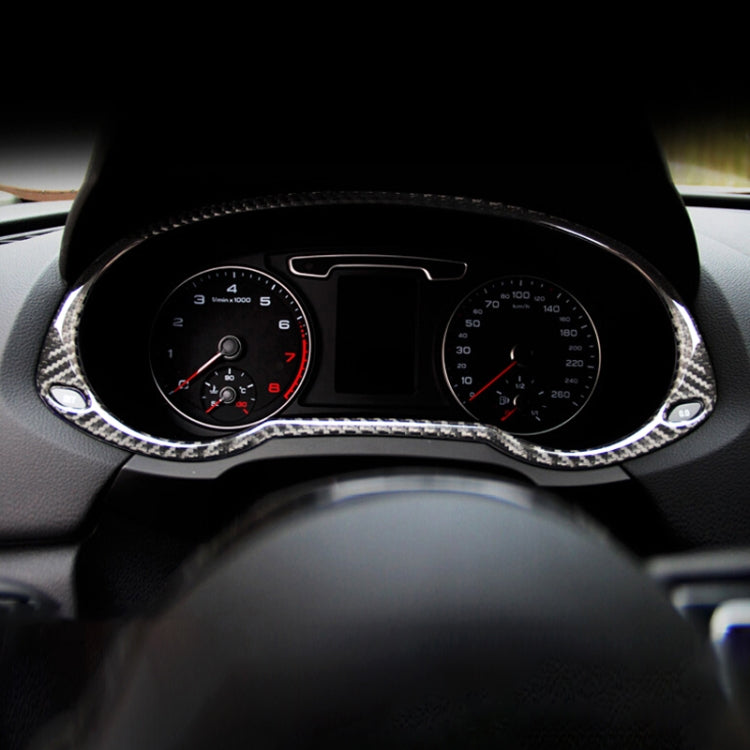 Carbon Fibre Car Dashboard Frame Decorative Sticker for Audi Q3 2013-2018