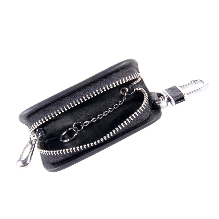 Universal Leather Denim Texture Waist Hanging Zipper Wallets Key Holder Bag (No Include Key)