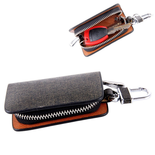 Universal Leather Knead Skin Texture Waist Hanging Zipper Wallets Key Holder Bag (No Include Key)