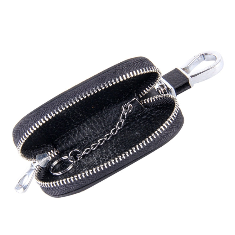Universal Leather Crocodile Texture Waist Hanging Zipper Wallets Key Holder Bag (No Include Key)