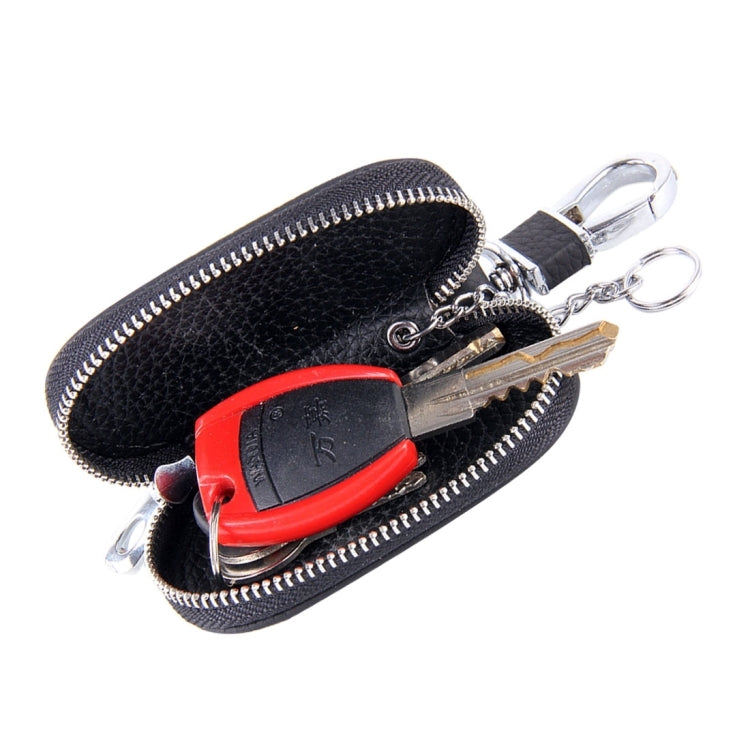 Universal Leather Crocodile Texture Waist Hanging Zipper Wallets Key Holder Bag (No Include Key)