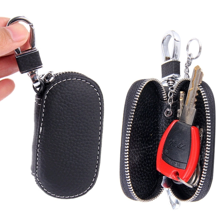 Universal Leather Crocodile Texture Waist Hanging Zipper Wallets Key Holder Bag (No Include Key)